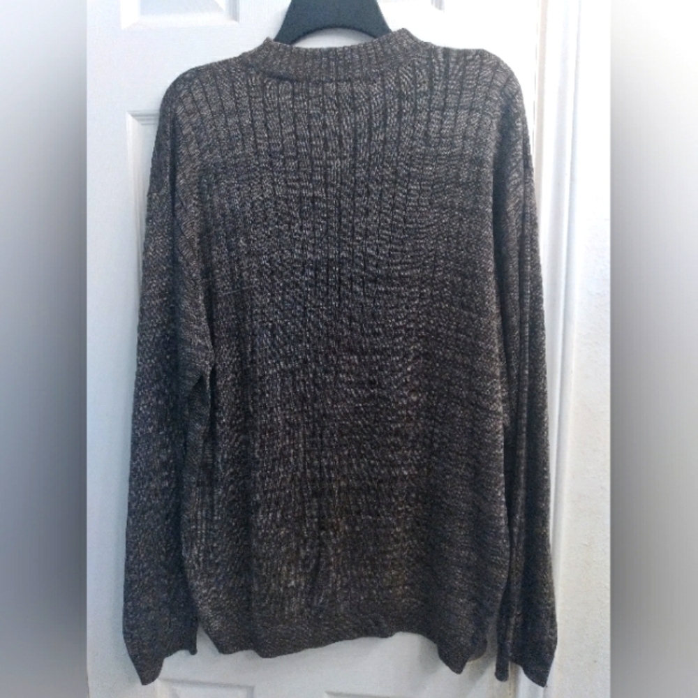 Pronto Uomo Men's Rayon and Cotton Blend Pullover Knit Sweater Large